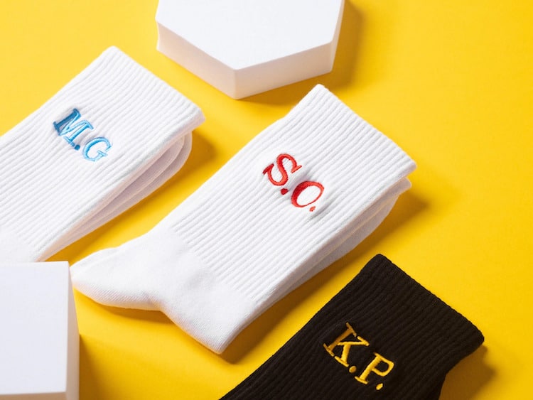 Customized Embroidered Socks with Initials