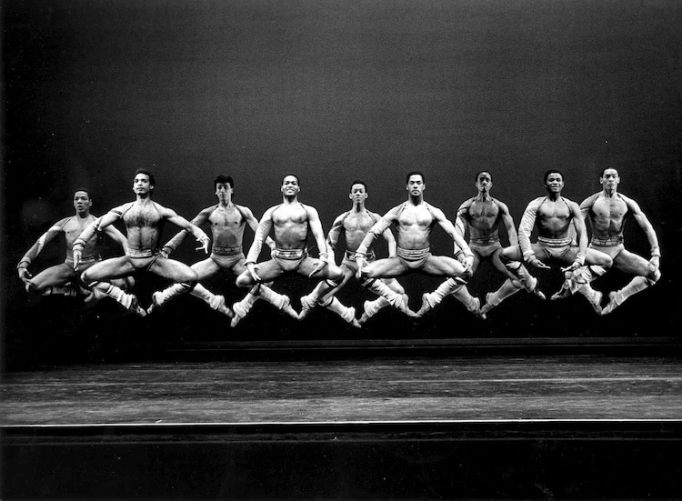 Dance Theatre of Harlem Company men in Robert North’s "Troy Game" 