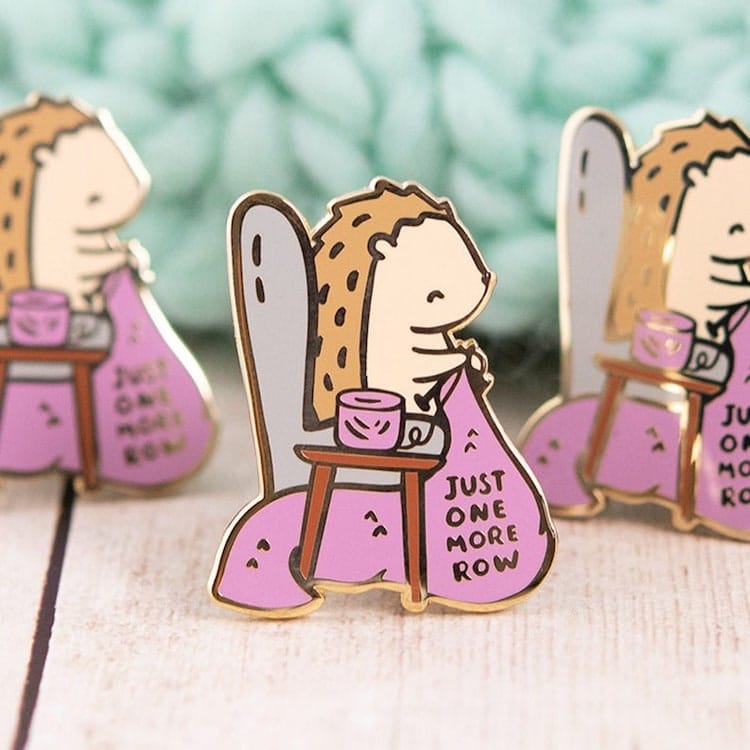 Cute Enamel Pin for Knitters