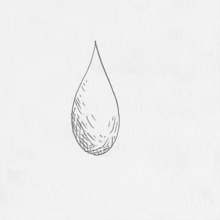 Cómo dibujar una gota de agua