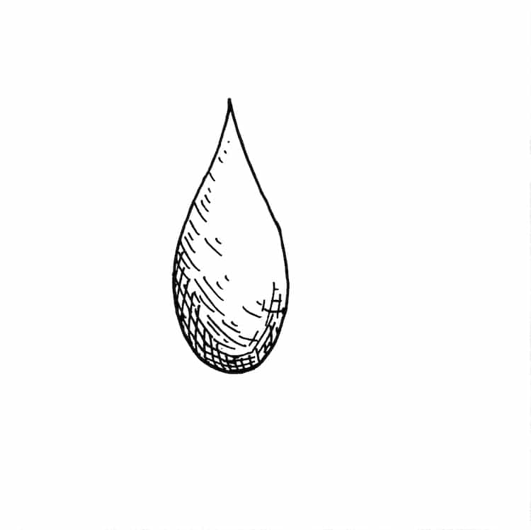 Dibujo de una gota de agua