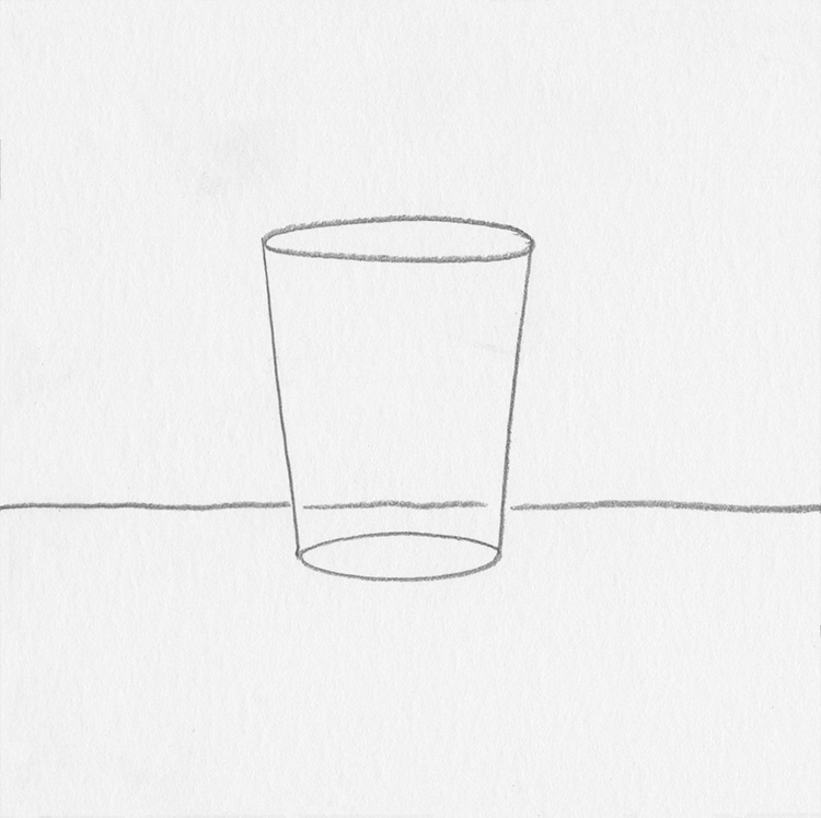 Cómo hacer un dibujo de un vaso de agua
