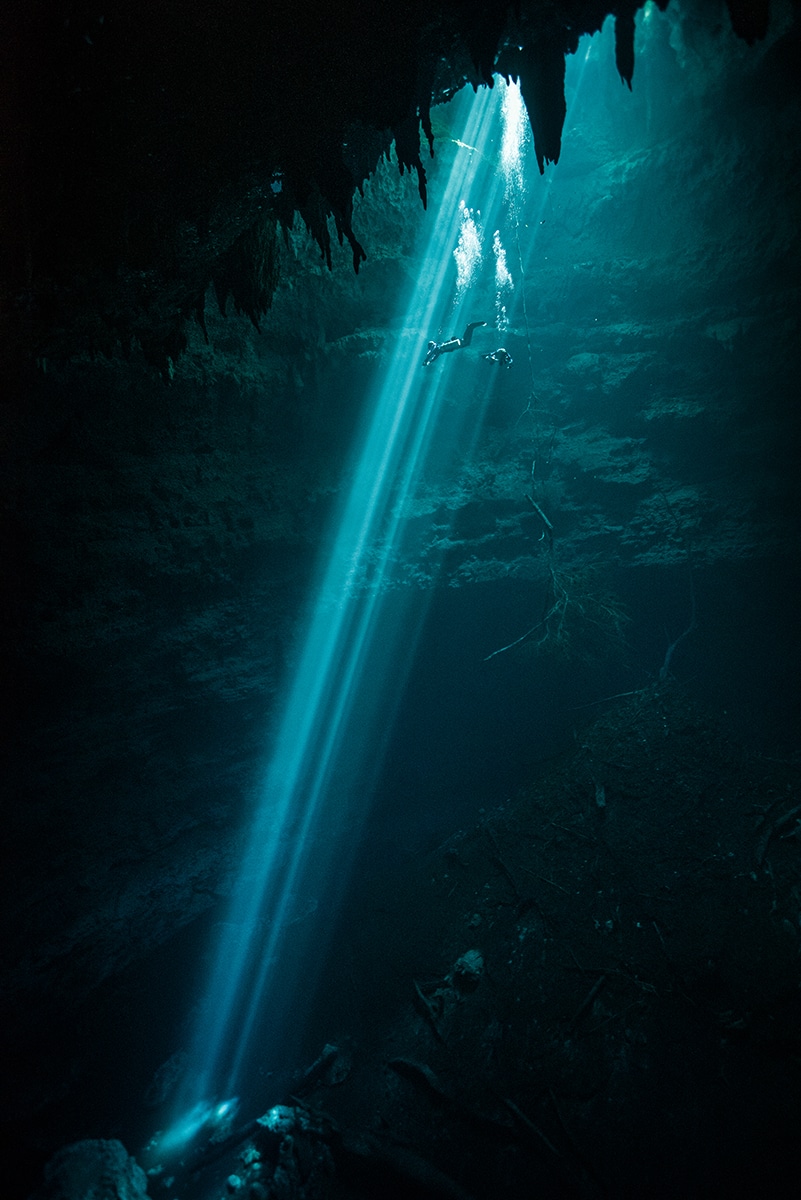 Light Pouring Into Cenote