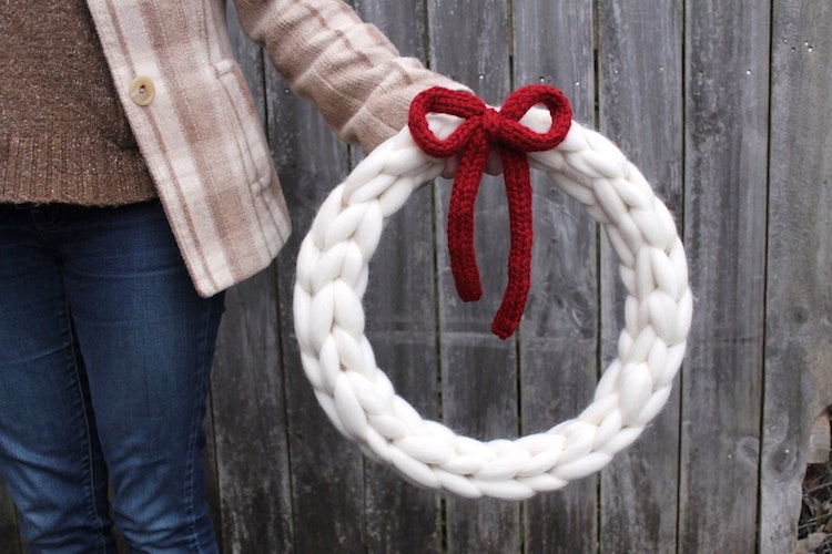 Christmas Knit Wreath