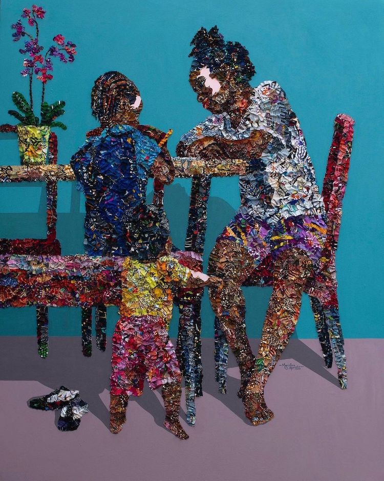 Colorful Mixed-Media Portraits by Marcellina Oseghale Akpojotor