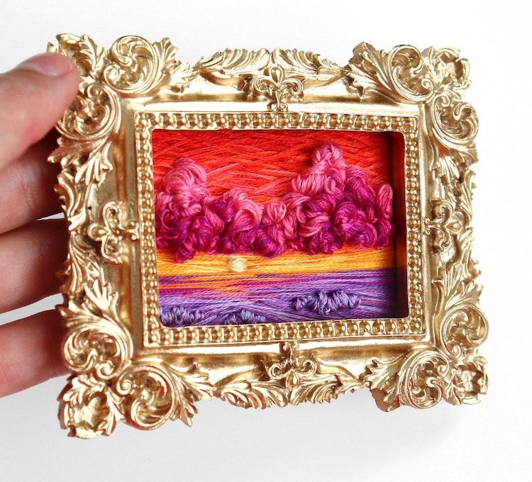 Miniature Landscape Embroidery by Carolina Torres
