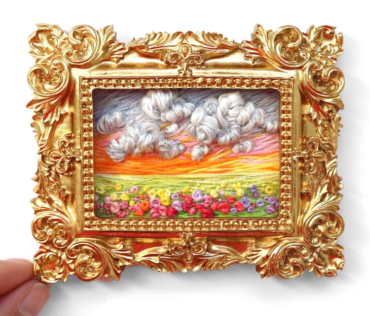 Miniature Landscape Embroidery by Carolina Torres