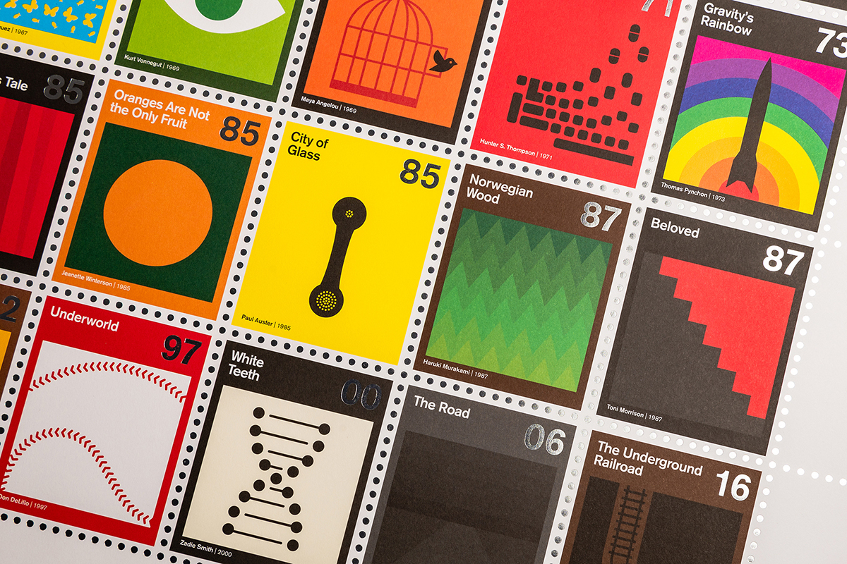 Books Imagined as Stamps by Dorothy