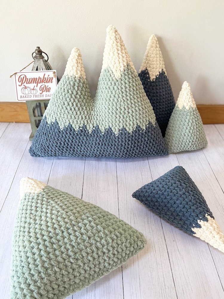 Cable Knit Mountain Pillows