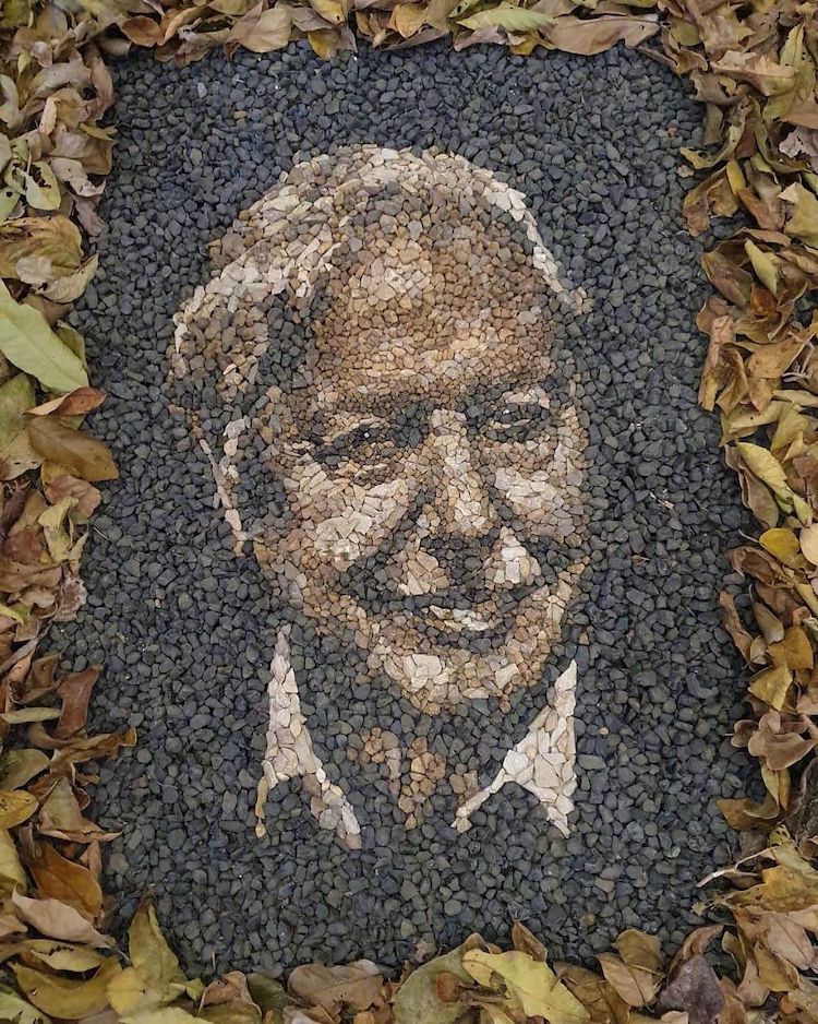 Pebble Portraits by Justin Bateman