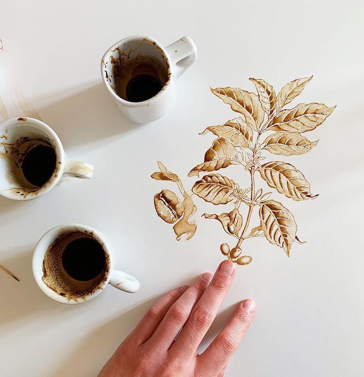 Spilled Coffee Art by Giulia Bernardelli