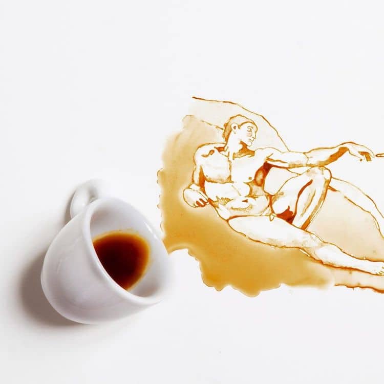 Spilled Coffee Art by Giulia Bernardelli