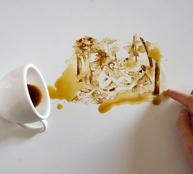 Spilled Coffee Art by Giulia Bernardelli