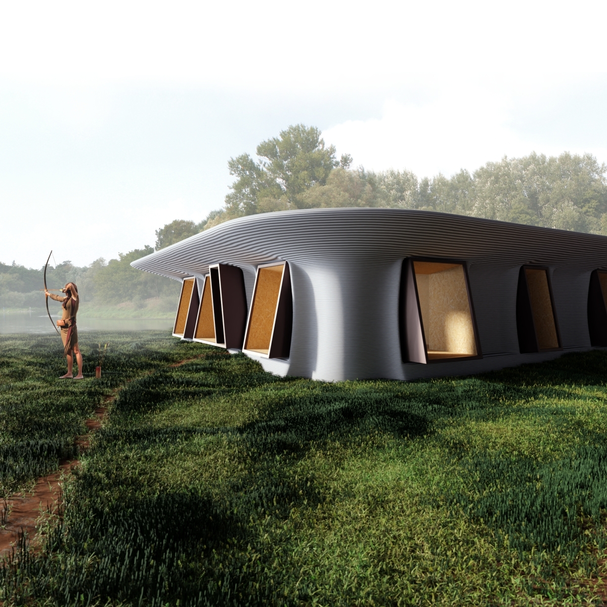 3D-Printed ‘Rain Catcher’ House Reimagines Sustainable Home Design