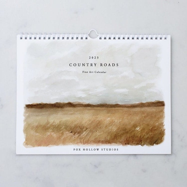 Open Spaces Watercolor 2023 Calendar