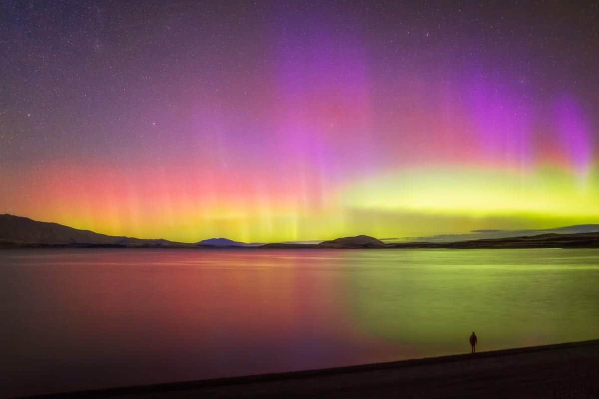 Northern Lights Over Lake Tekapo