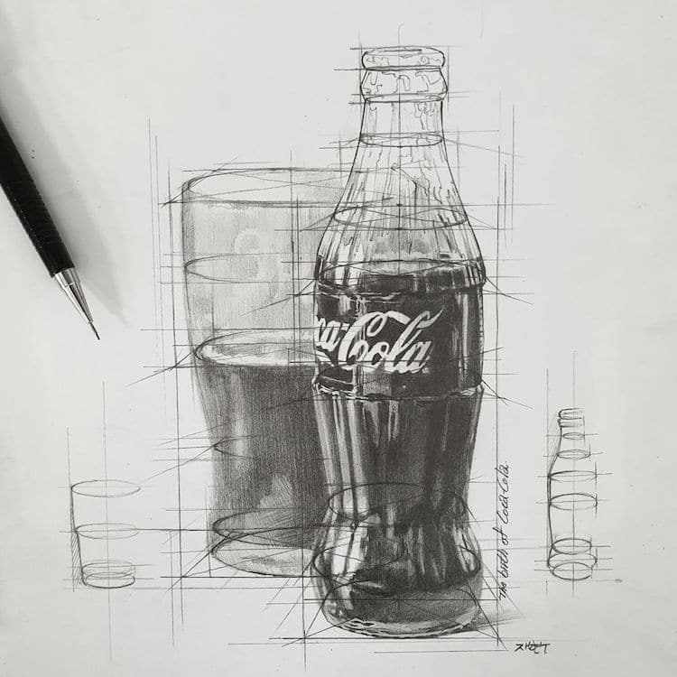 Artista muestra cómo dibujar objetos realistas paso a paso