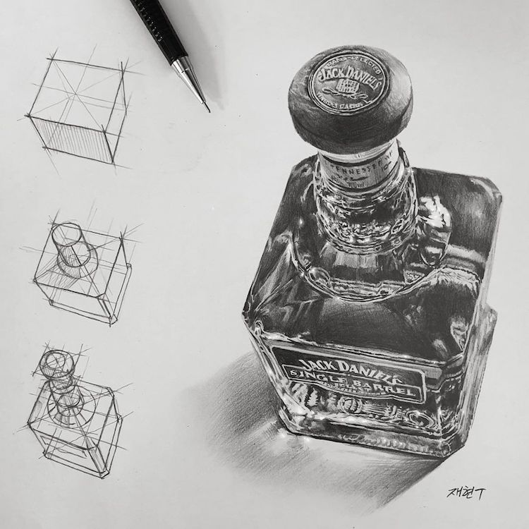 Pencil sketch composition with objects Hand drawn artistic study  composition with objects  CanStock