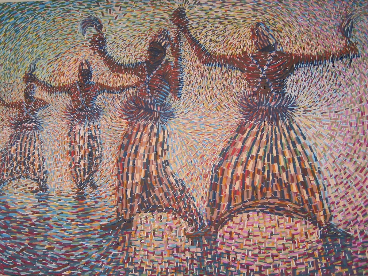 Peintures de danse colorées par Betty Acquah
