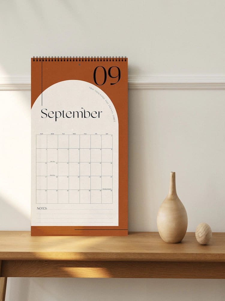 Boho Chic Wall Calendar