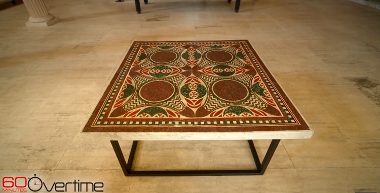 Ancient Roman Mosaic Used as Coffee Table