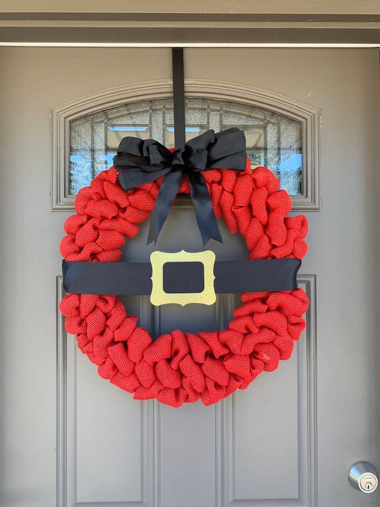 Chunky Knit Christmas Wreath 