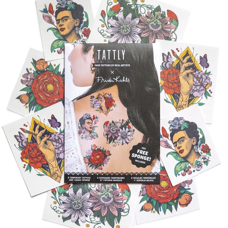 Set de tatuajes temporales de Frida Kahlo
