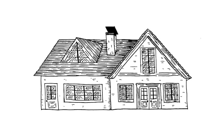 house drawing sketch