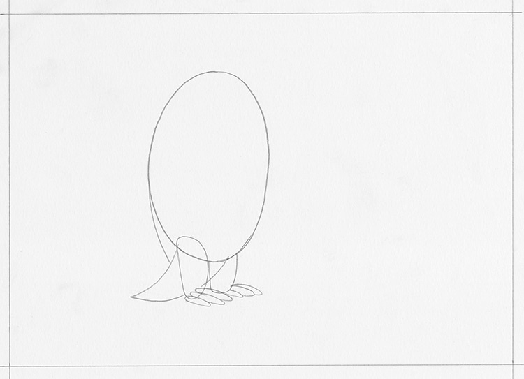 how to draw an emperor penguin