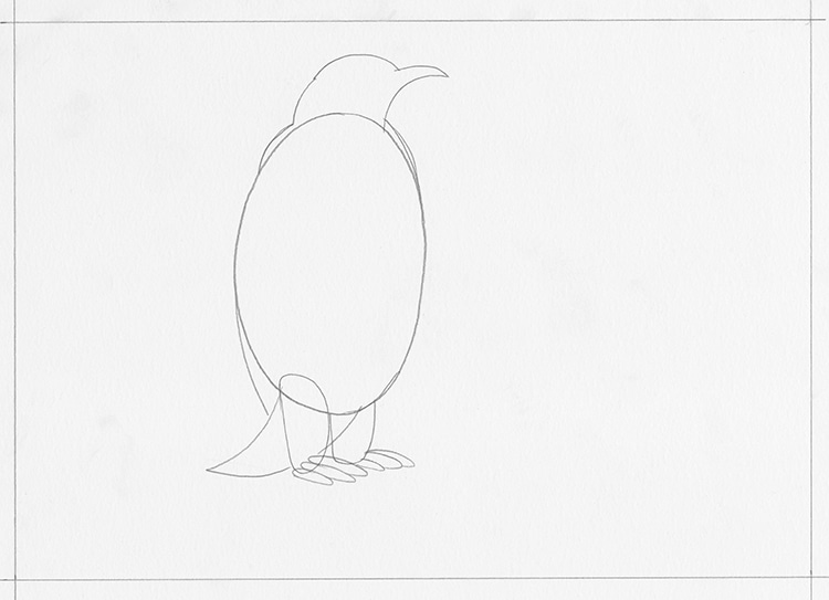 Easy drawing penguin -