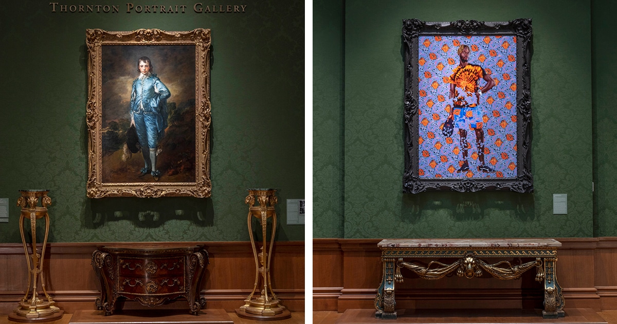 Kehinde Wiley's Contemporary Portrait Challenges the "The Blue Boy"
