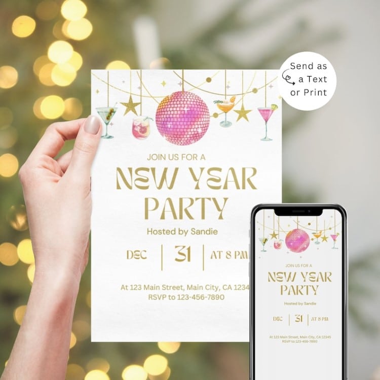 New Years Party Invitation Template