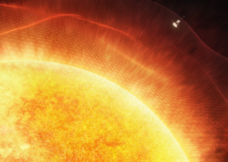 Artist Rendering of Parker Solar Probe Entering Sun's Corona