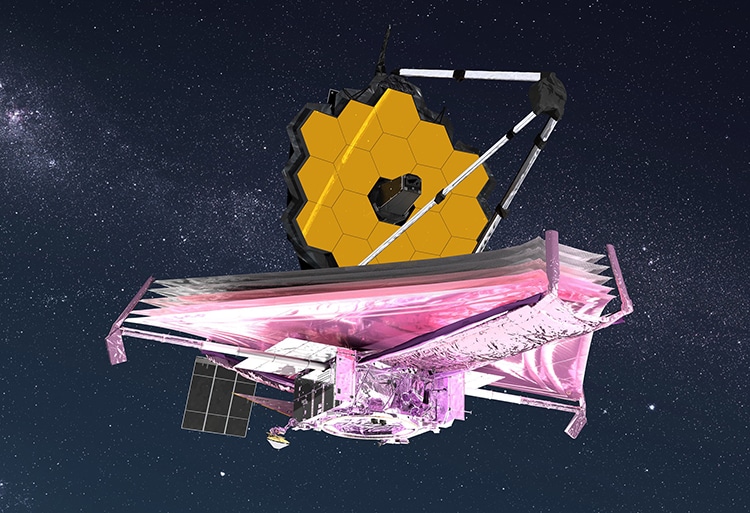 Artist rendition of NASA Launches Webb Telescope