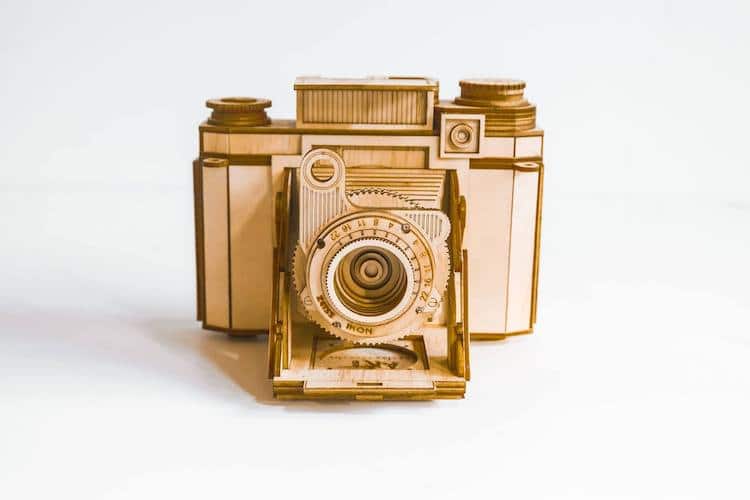 Wooden Vintage Camera Models