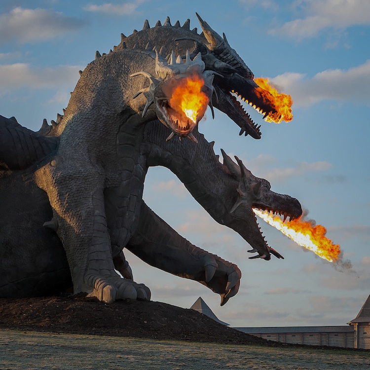 Fire-Breathing Dragon Statue