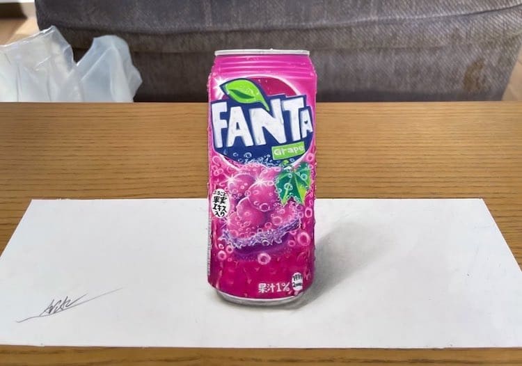 Realistic Drawing of a Soda Can by Aria