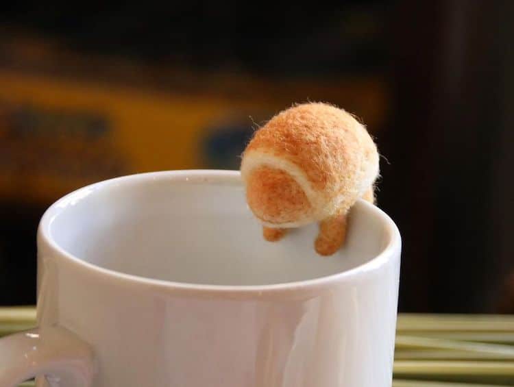 Tiny Bread Felt Sculptures by Atelier Hatena