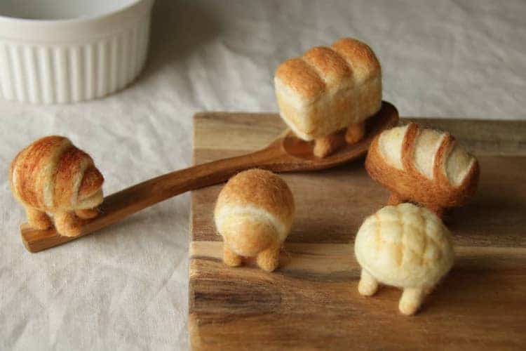 Tiny Bread Felt Sculptures by Atelier Hatena