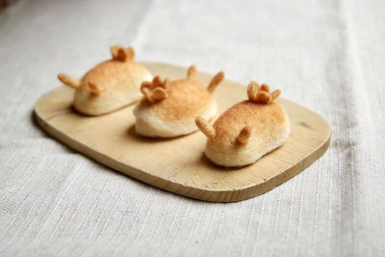 Tiny Bread Felt Sculptures by Atelier Hatena