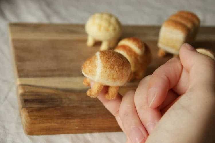 Tiny Bread Felt Sculptures by Atelier Hatena