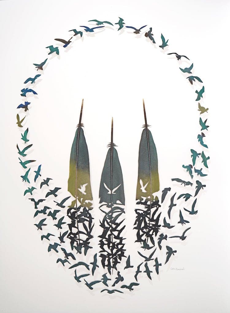 Feather Cut Out Art by Chris Maynard