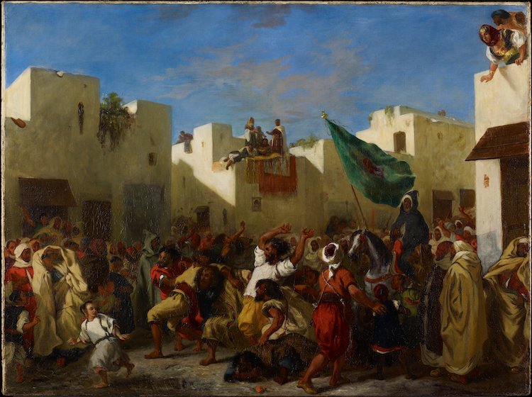 Fanatics of Tangiers Painting by Eugene Delacroix