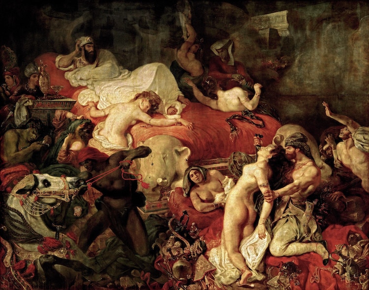 Mort de Sardanapale Peinture d'Eugène Delacroix