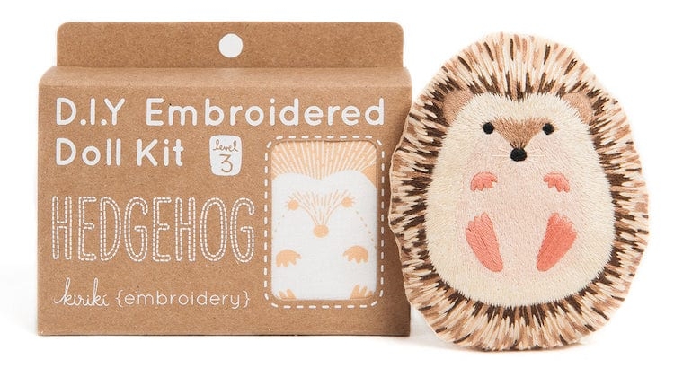 hedgehog doll embroidery kit