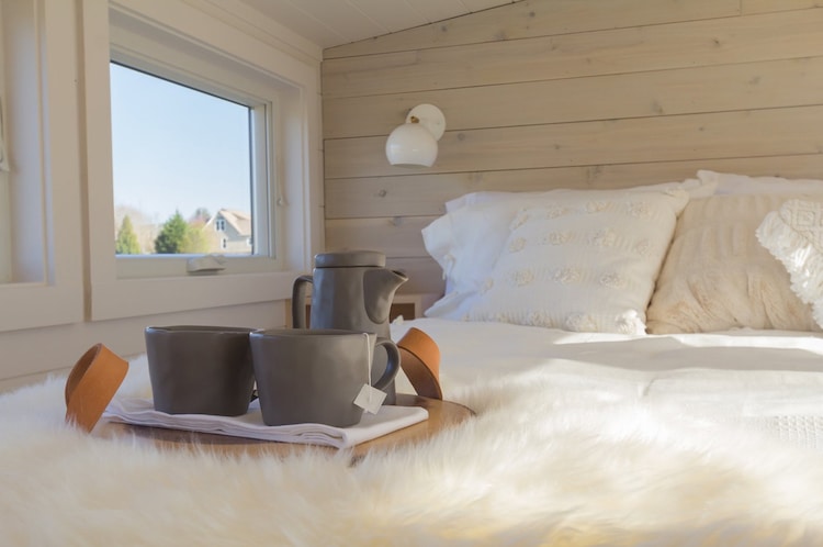 Bed in Elsa Tiny Home by Olve Nest