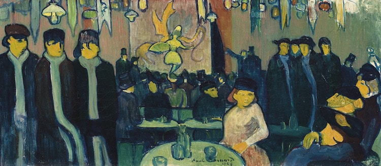 Pintura de Emile Bernard del interior de un cabaret