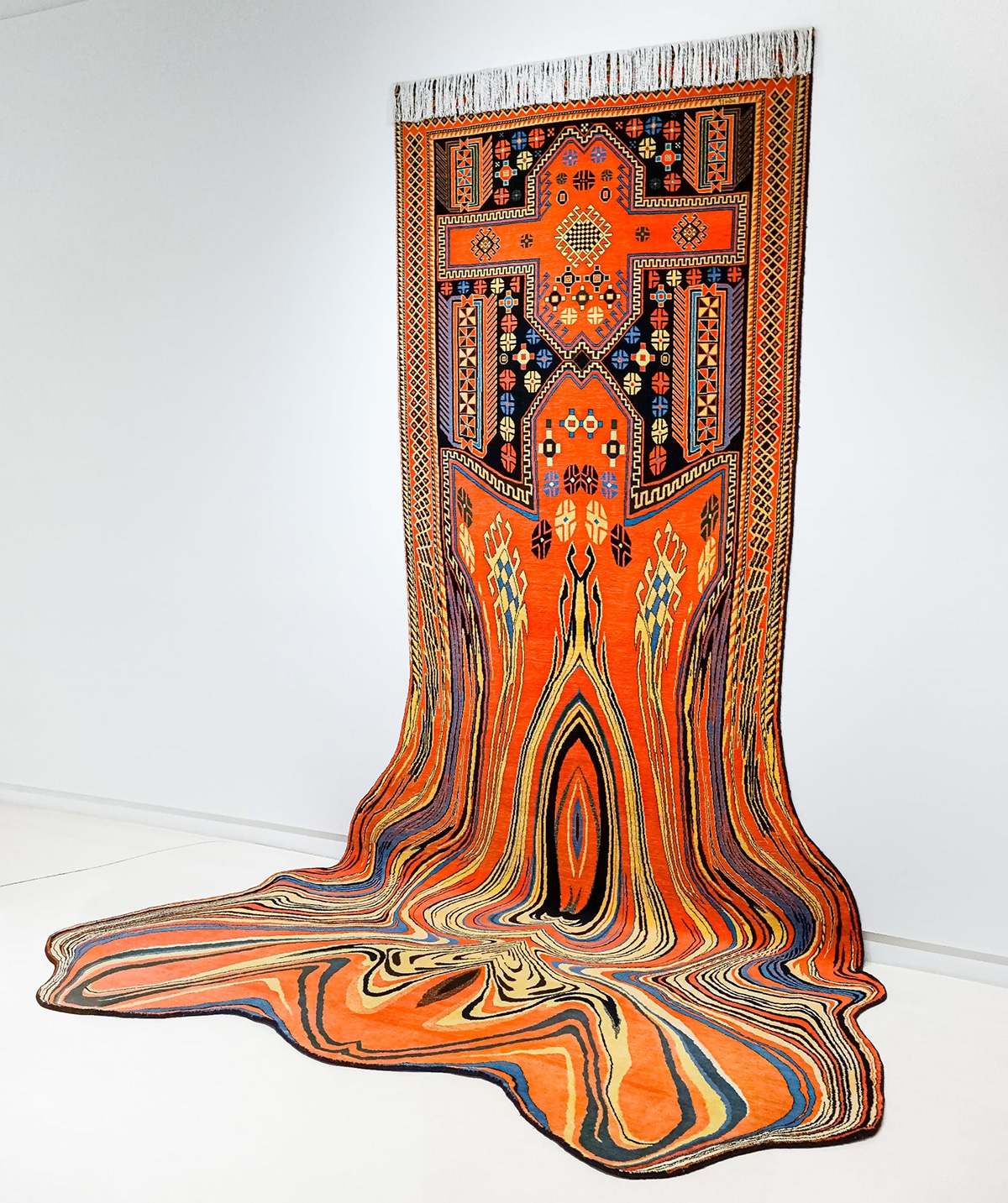 Faig Ahmed Artist Creates Avant-Garde Carpets Which Appear to Melt Into Viscous Puddles