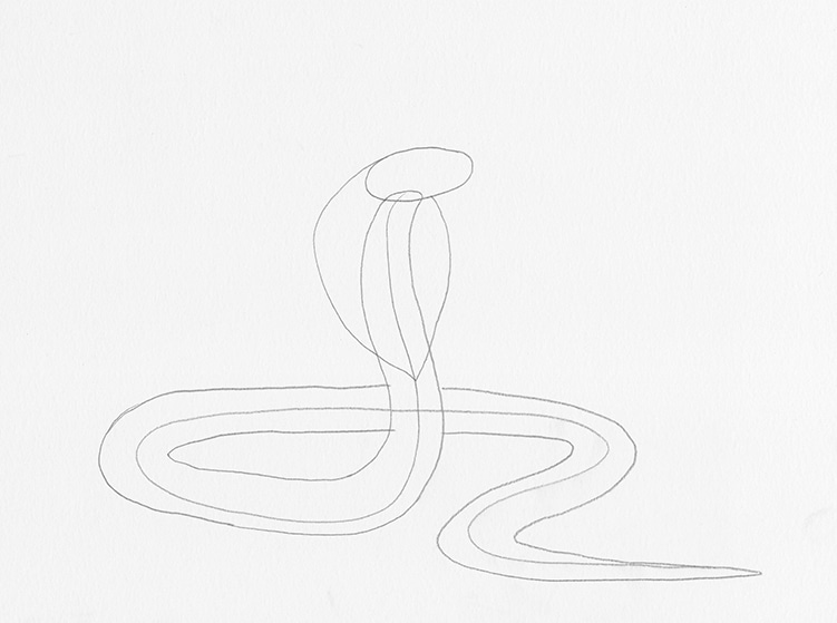 Cómo dibujar una serpiente cobra paso a paso