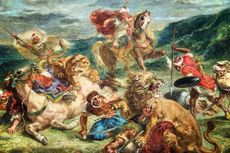 Lion Hunt Painting